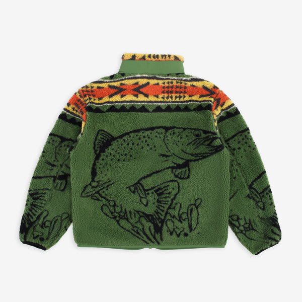 Pendleton Jacquard Sherpa Fleece - Salmon Falls Olive