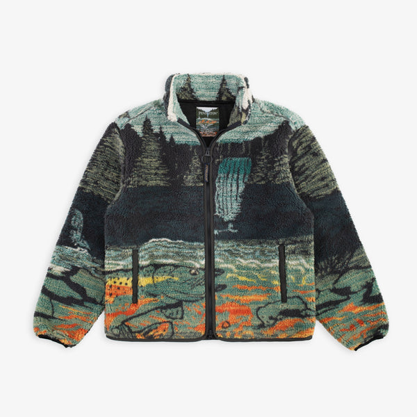 Jacquard Sherpa Fleece - Salmon Falls Grey