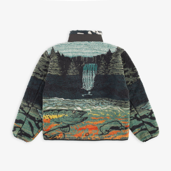 Jacquard Sherpa Fleece - Salmon Falls Grey