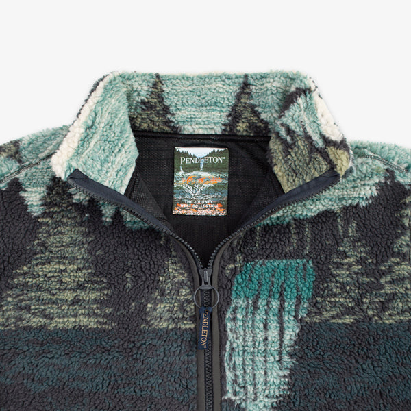 Jacquard Sherpa Fleece - Salmon Falls Grey