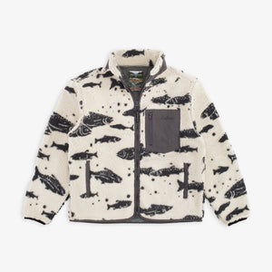 Pendleton - Pendleton Jacquard Sherpa Fleece - Salmon Falls White -  - Main Front View