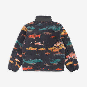 Pendleton - Pendleton Jacquard Sherpa Fleece - Salmon Falls Grey -  - Alternative View 1