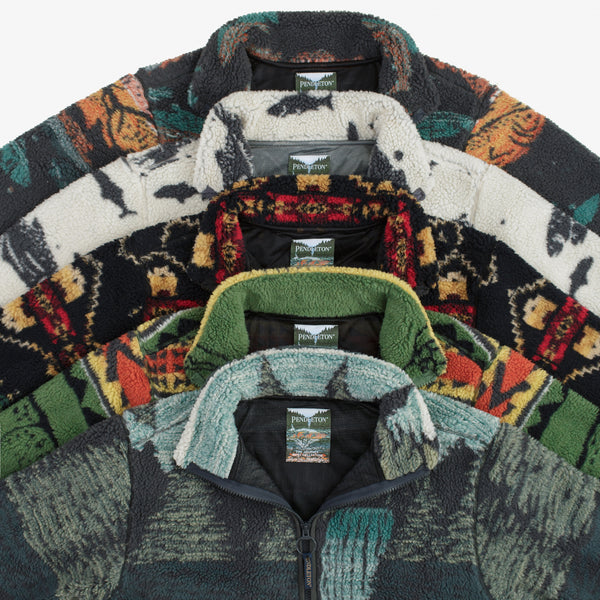 Pendleton Jacquard Sherpa Fleece - Salmon Falls Scenic