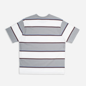 Pendleton - HEAVYWEIGHT STRIPED T-SHIRT - WHITE/GREY -  - Alternative View 1
