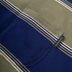 Pendleton - HEAVYWEIGHT STRIPED T-SHIRT - GREEN/BLUE -  - Alternative View 1