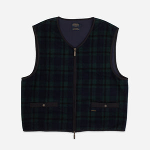 Pendleton - DUFFEL WOOL ZIP VEST - BLACK WATCH -  - Main Front View