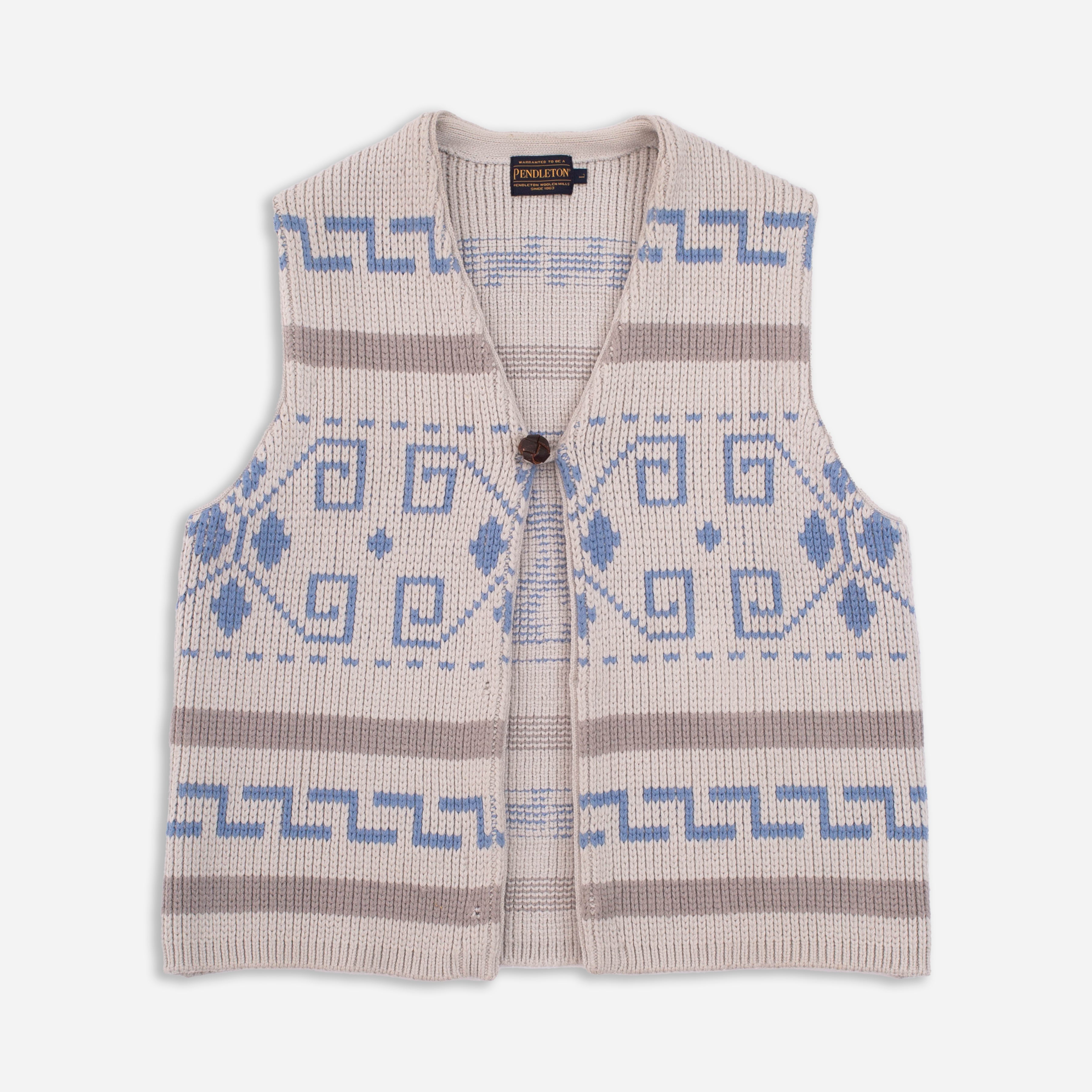 Pendleton WESTERLEY KNITTED VEST LIGHT GREY The Great Divide