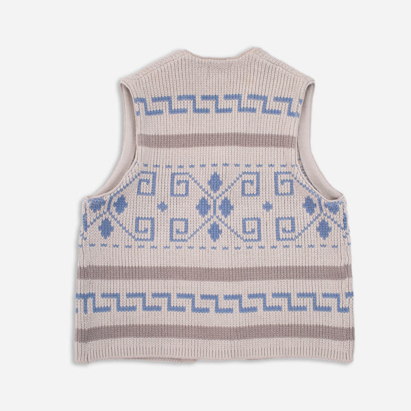 WESTERLEY KNITTED VEST - LIGHT GREY