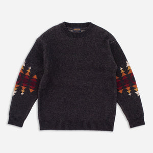 Pendleton - SHETLAND KNITTED SWEATER - BLACK FOUR CORNERS -  - Main Front View