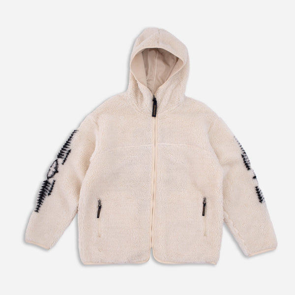 BOA SHERPA FLEECE HOODIE - IVORY HARDING STAR