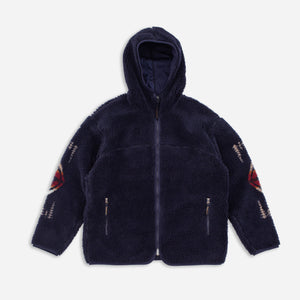 Pendleton - BOA SHERPA FLEECE HOODIE - NAVY HARDING -  - Main Front View