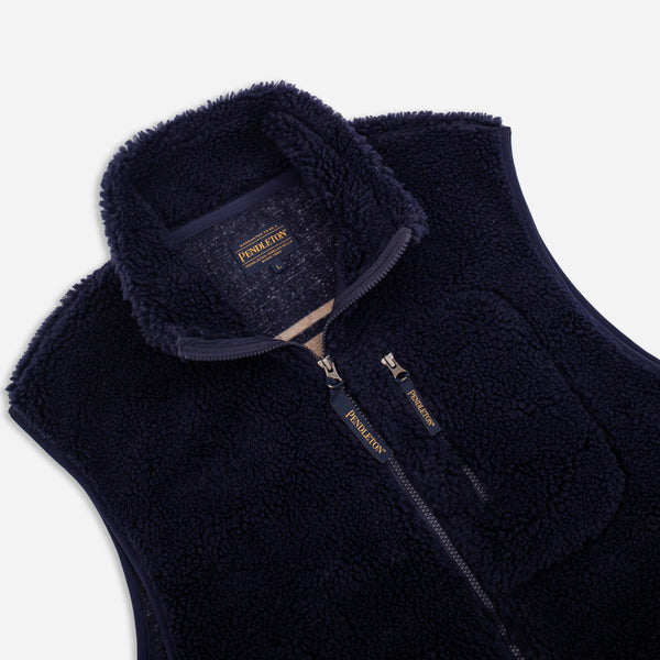 BOA SHERPA FLEECE VEST - NAVY HARDING