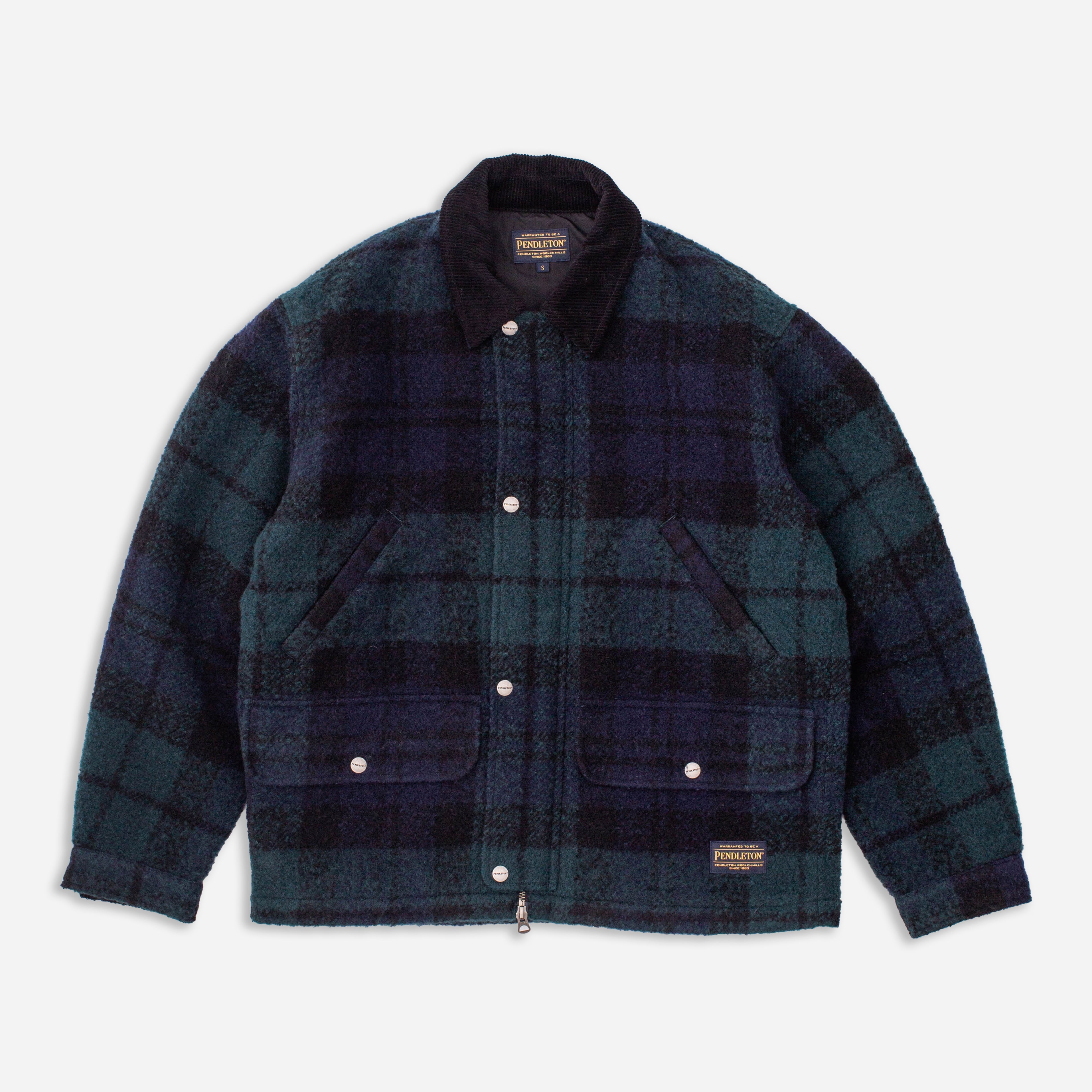 Pendleton BRUSHED HUNTING JACKET GREEN BLACK The Great Divide