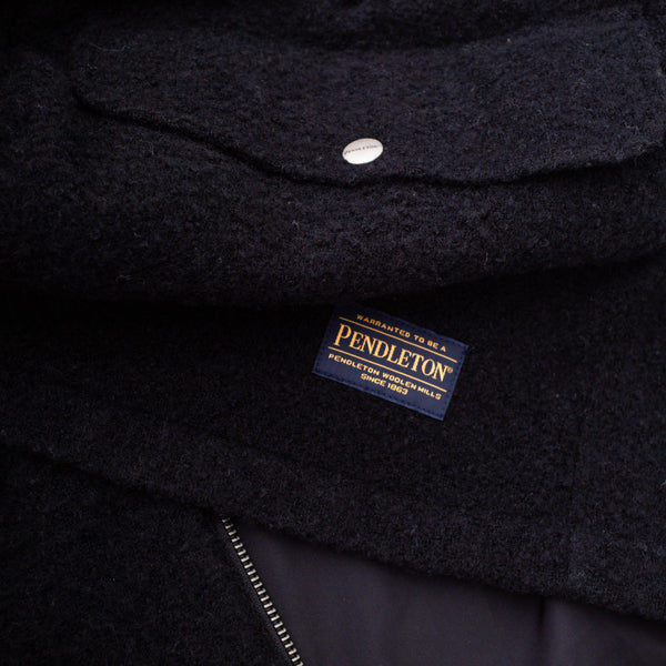 BRUSHED HUNTING JACKET - BLACK