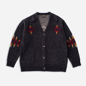 Pendleton - SHETLAND CARDIGAN - BLACK FOUR CORNERS -  - Main Front View