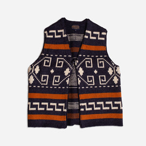 Pendleton - WESTERLEY KNITTED VEST - CHARCOAL -  - Main Front View