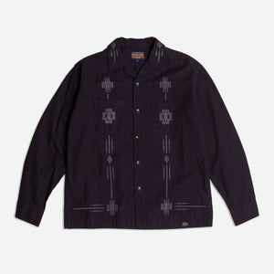 Pendleton - EMBROIDERED OPEN COLLAR SHIRT - BLACK OXBOW -  - Main Front View