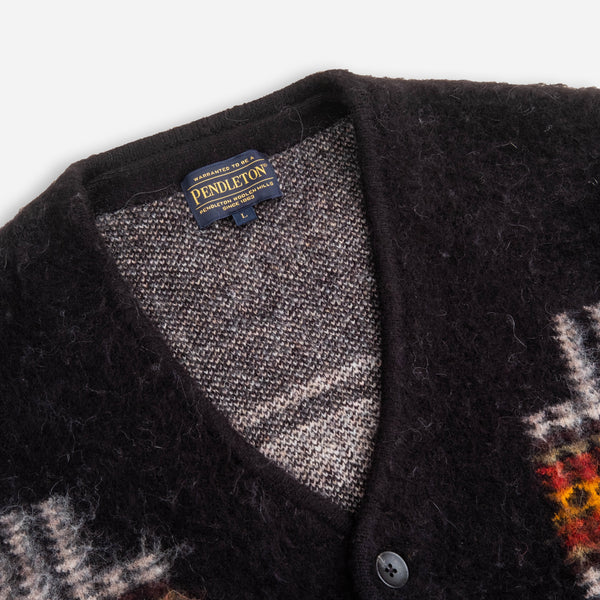 SHAGGY VINTAGE CARDIGAN - CHARCOAL FOUR CORNERS