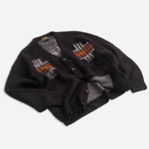 SHAGGY VINTAGE CARDIGAN - CHARCOAL FOUR CORNERS