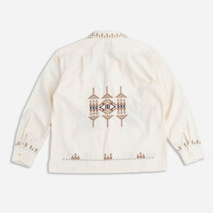 Pendleton - EMBROIDERED OPEN COLLAR POCKET SHIRT - IVORY BEACON ROCK -  - Alternative View 1