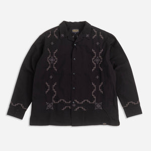 Pendleton - EMBROIDERED OPEN COLLAR POCKET SHIRT - BLACK HARDING -  - Main Front View