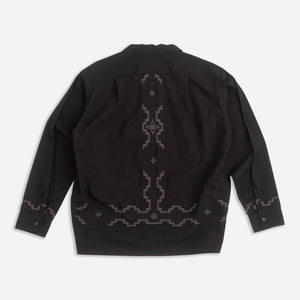 Pendleton - EMBROIDERED OPEN COLLAR POCKET SHIRT - BLACK HARDING -  - Alternative View 1