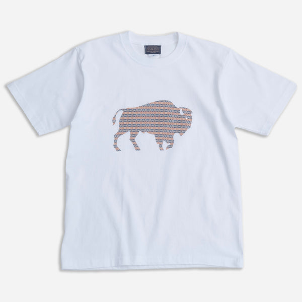 LOS LUNAS BISON TEE - WHITE