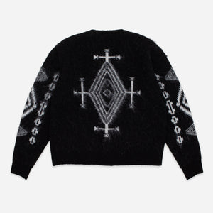 Pendleton - MOHAIR RELAXED SHAGGY CARDIGAN - LOS OJOS BLACK -  - Alternative View 1