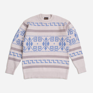 Pendleton - WESTERLEY KNITTED SWEATER  - LIGHT GREY -  - Main Front View