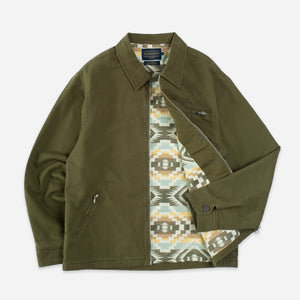 Pendleton - BLANKET LINED CANVAS JACKET - SAGE GREEN -  - Alternative View 1