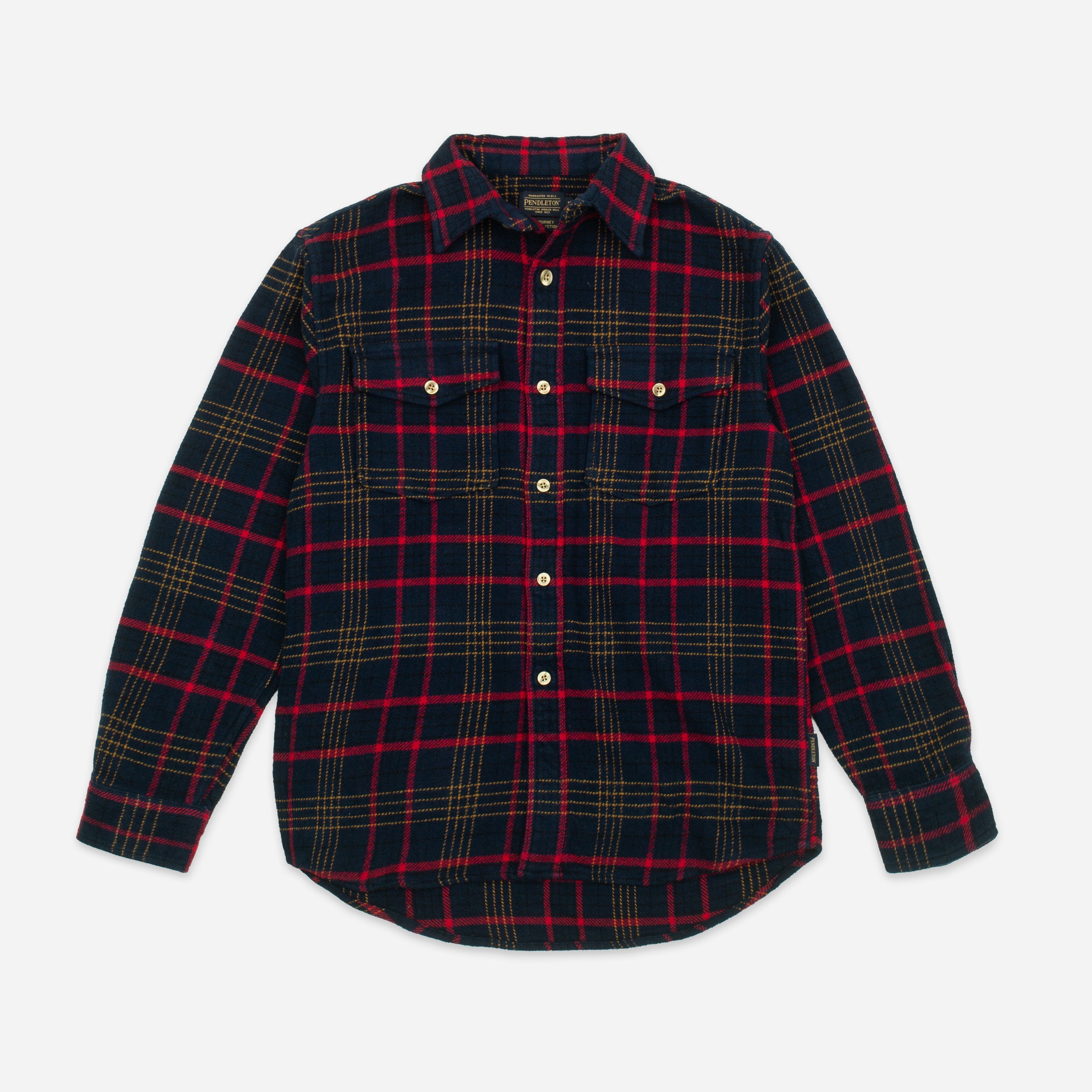 Pendleton BIG POCKET CHECK SHIRT - NAVY/RED - The Great Divide