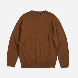 Pendleton - SHETLAND WOOL CREW SWEATER - TAN MIX -  - Main Front View