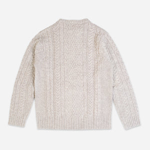 Pendleton - SHETLAND WOOL FISHERMANS SWEATER - WHEAT MIX -  - Alternative View 1