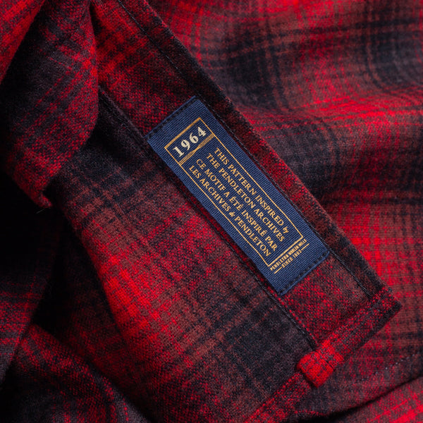 LODGE WOOL SHIRT - RED OMBRE