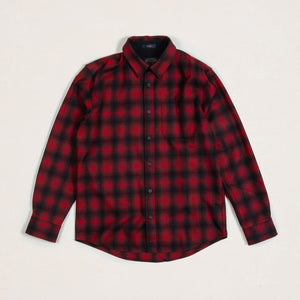 Pendleton - LODGE WOOL SHIRT - RED OMBRE -  - Main Front View