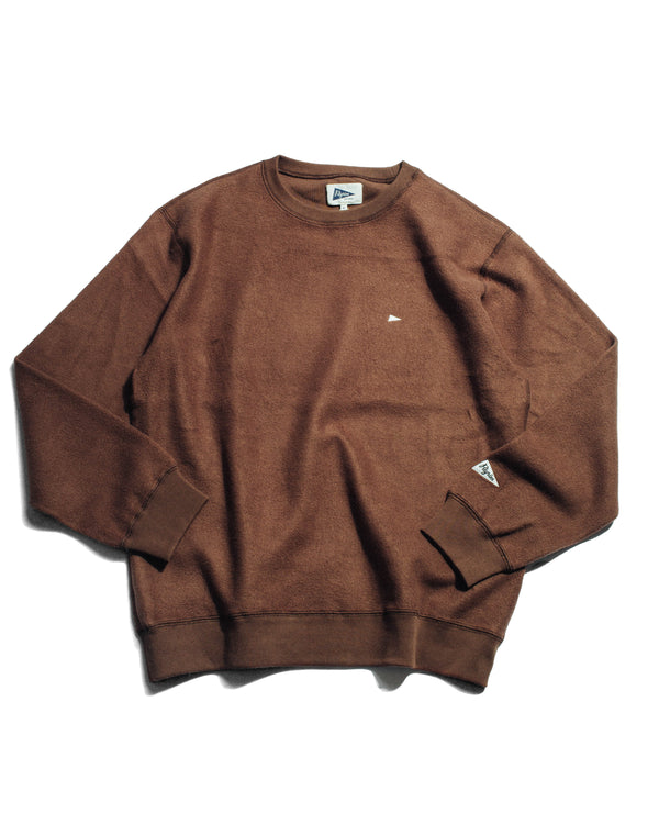 KAGAN FLEECE CREW SWEATSHIRT - BROWN