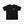 Load image into Gallery viewer, A black short-sleeve crewneck t-shirt with a small orange rectangular logo patch on the left chest, displayed flat against a light gray background.
