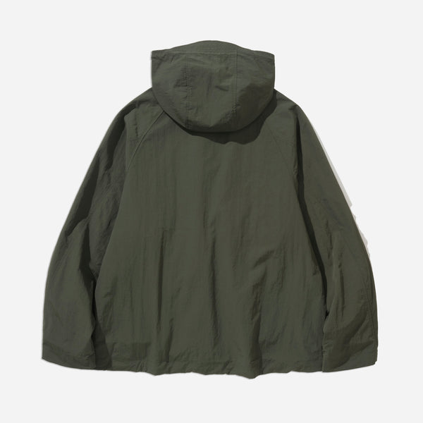 POCKET HOODED PARKA - OLIVE GREEN