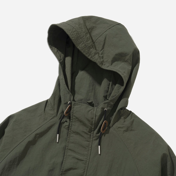 POCKET HOODED PARKA - OLIVE GREEN