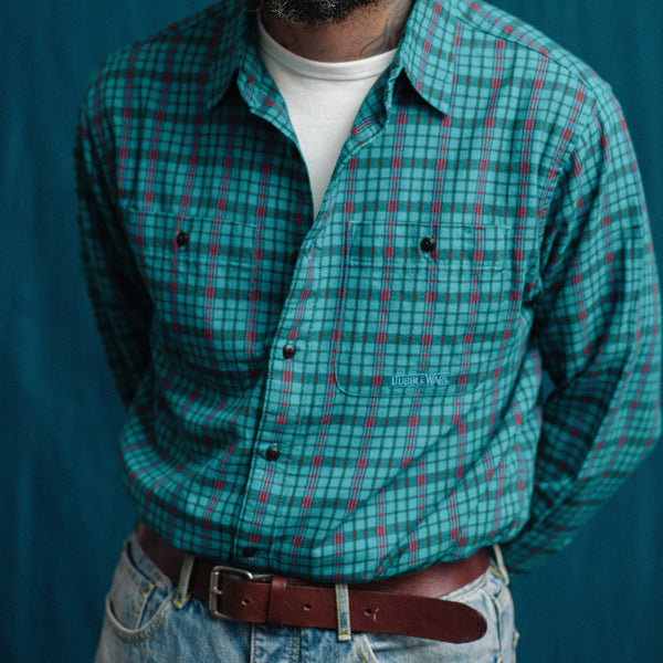 POP CHECK SHIRT- GREEN/BLACK