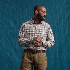 Dubbleware - POP CHECK SHIRT - WHITE/BLACK -  - Alternative View 1