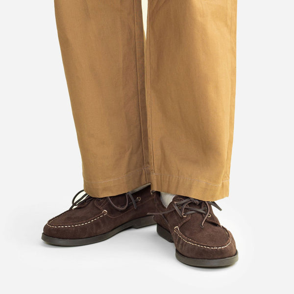 Arrow Moccasin Gloucester Boat Shoe Suede - Brown