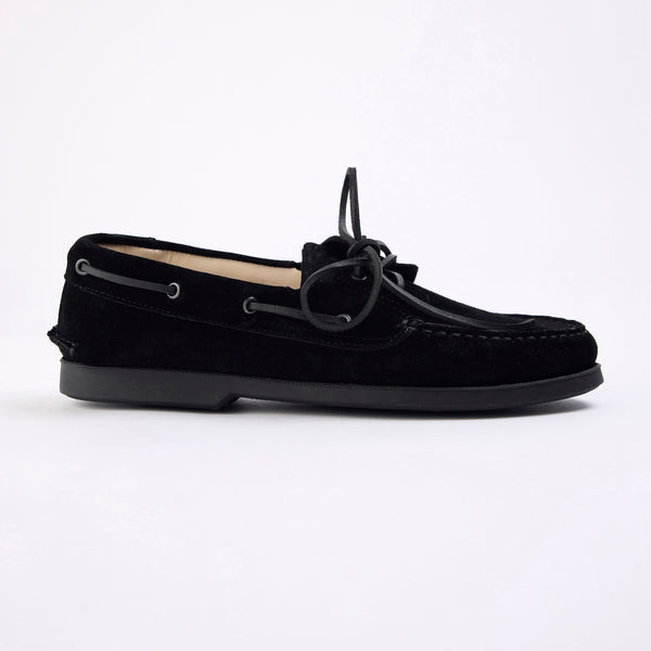 Arrow Moccasin Gloucester Boat Shoe Suede - Black