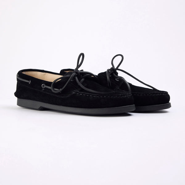 Arrow Moccasin Gloucester Boat Shoe Suede - Black