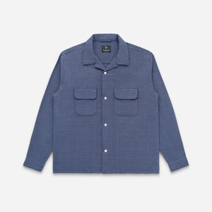 Knickerbocker - PENNY LOOM LINEN SHIRT - BERING BLUE -  - Main Front View