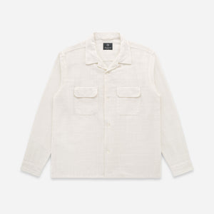 Knickerbocker - PENNY LOOM LINEN SHIRT - BONE -  - Main Front View