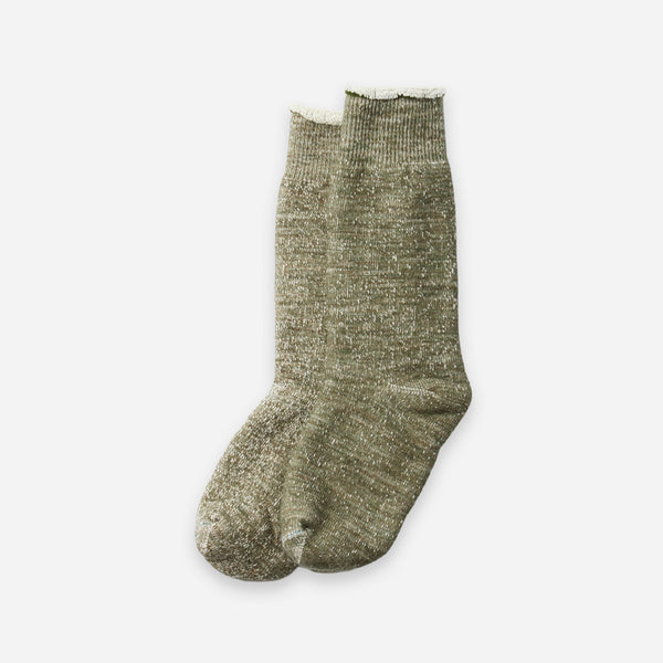 DOUBLE FACE CREW SOCKS - ARMY GREEN