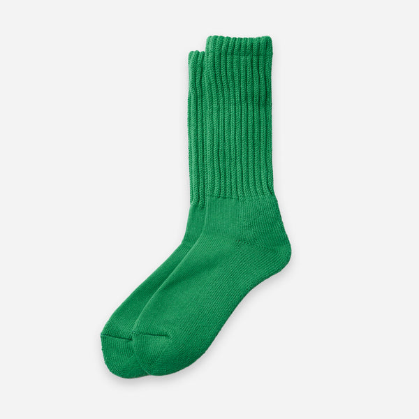 LOOSE PILE CREW SOCK - GREEN