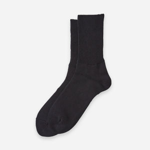 Rototo - 3 PACK ORGANIC DAILY RIBBED SOCKS - BLACK -  - Alternative View 1