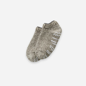Rototo - PILE SOCK SLIPPER - GREY/IVORY -  - Main Front View